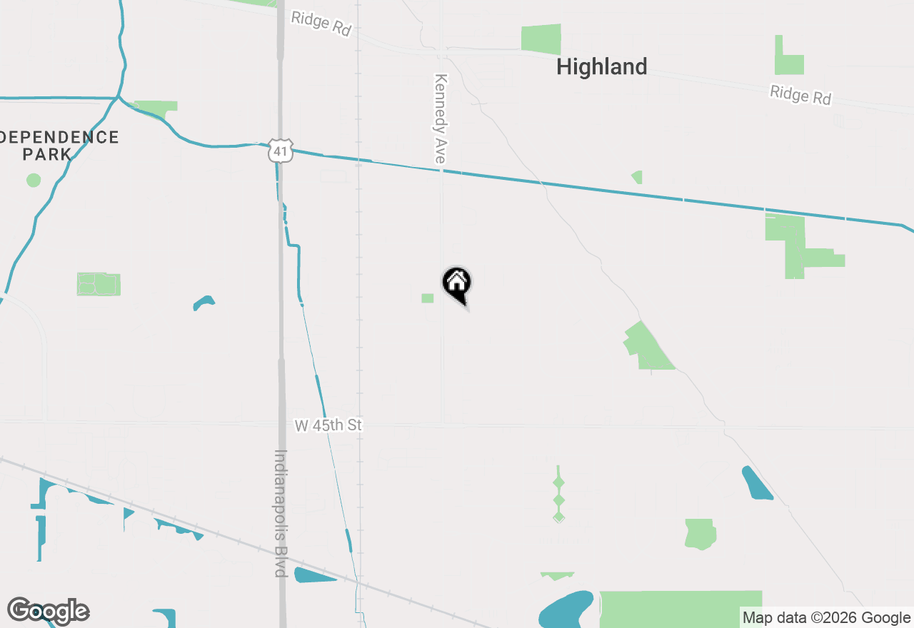 Map of 9412 Erie Street, Highland, IN 46322