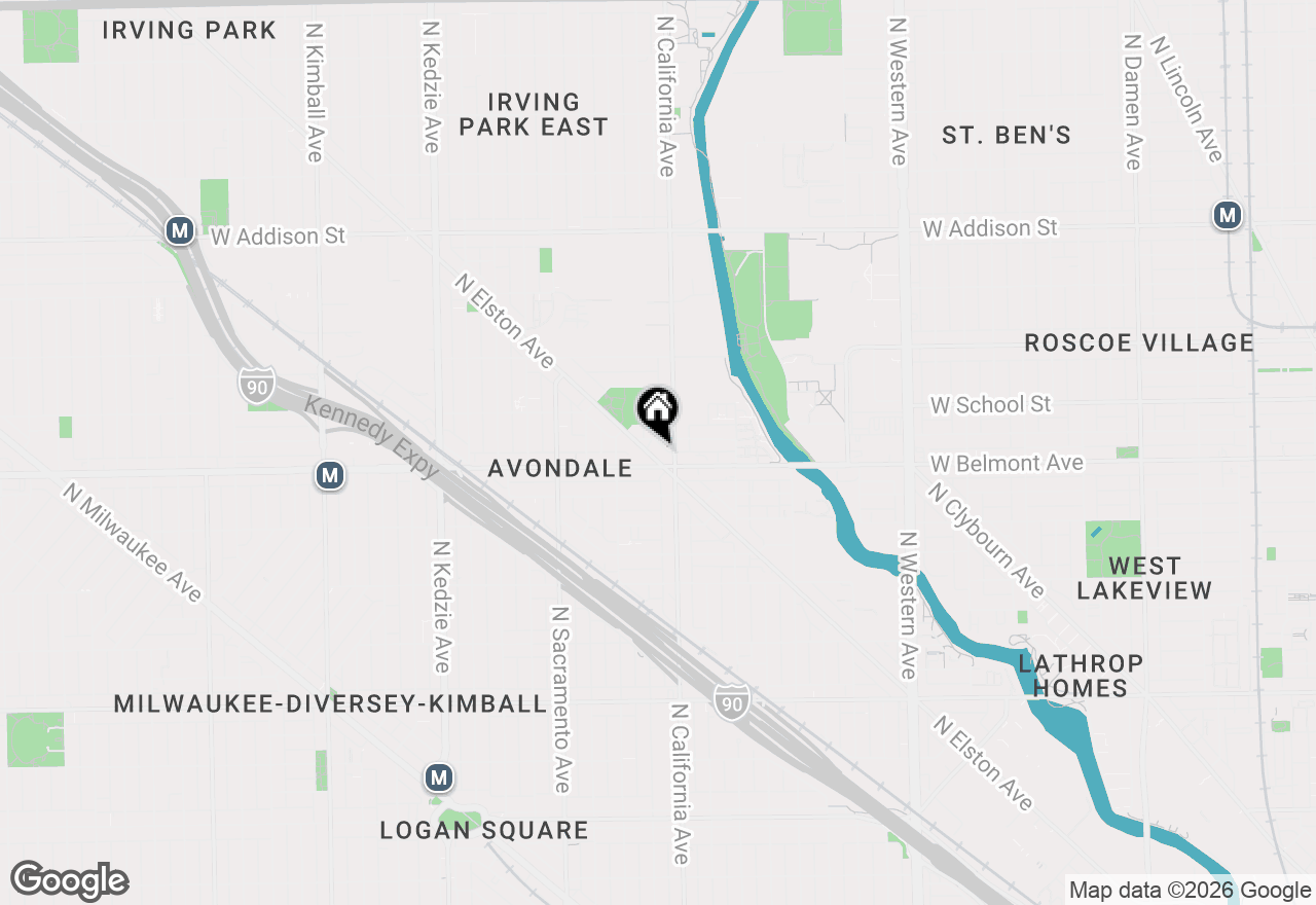 Map of 3215 N Elston Avenue #3N, Chicago, IL 60618