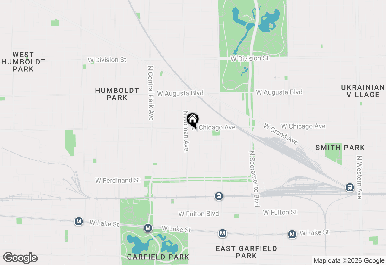 Map of 742 N Christiana Avenue, Chicago, IL 60624