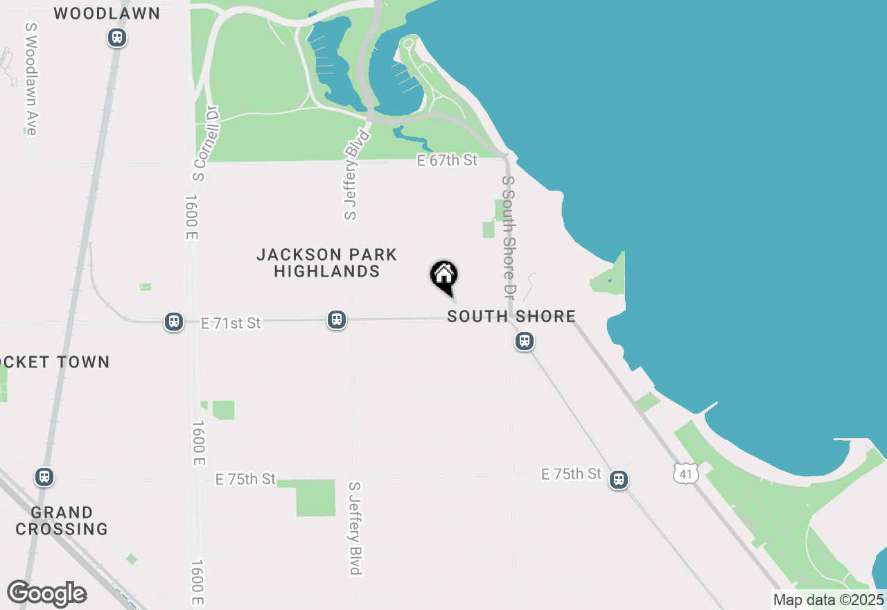 Map of 2221 E 70th Place #2C, Chicago, IL 60649