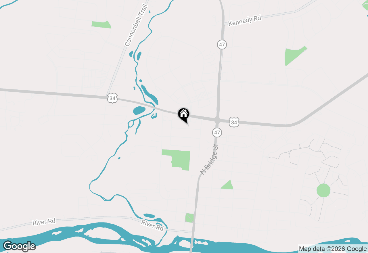 Map of 215 Leisure Street, Yorkville, IL 60560