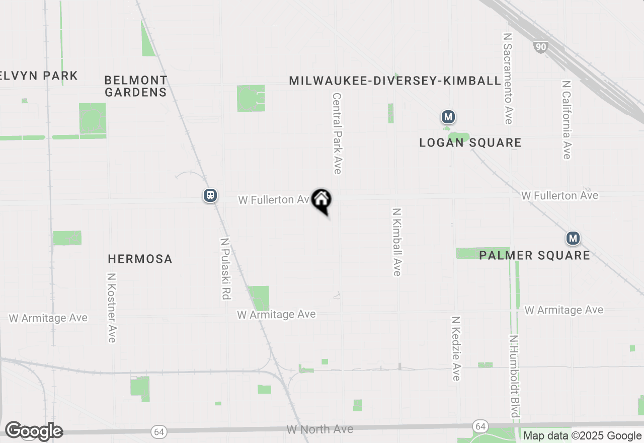 Map of 2308 N Monticello Avenue #1, Chicago, IL 60647