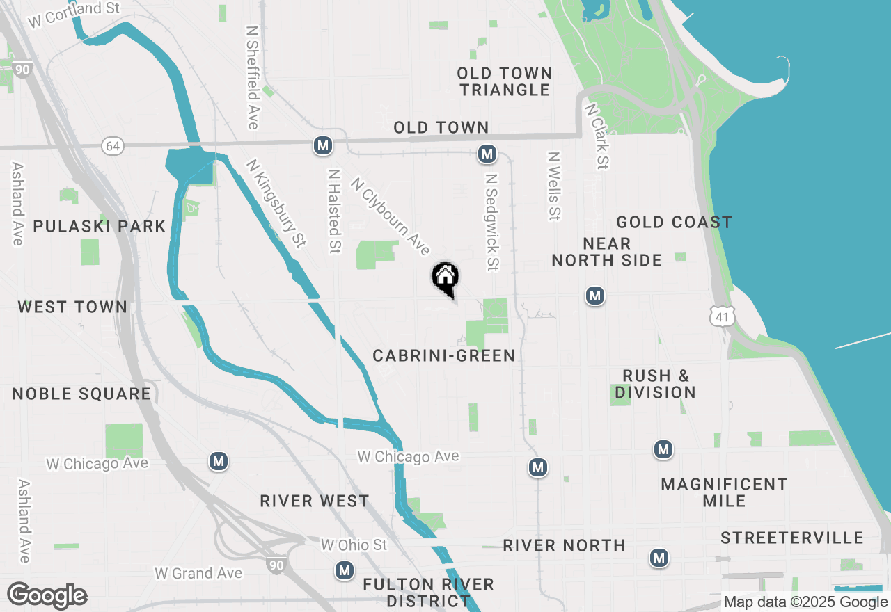 Map of 1158 N Cleveland Avenue #1, Chicago, IL 60610