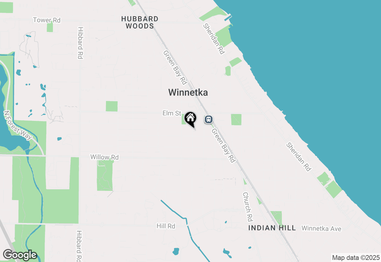 Map of 466 Chestnut Street, Winnetka, IL 60093