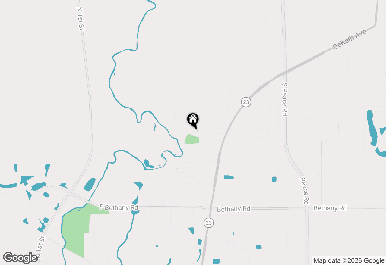 Map of 1706 Willow Street, Sycamore, IL 60178