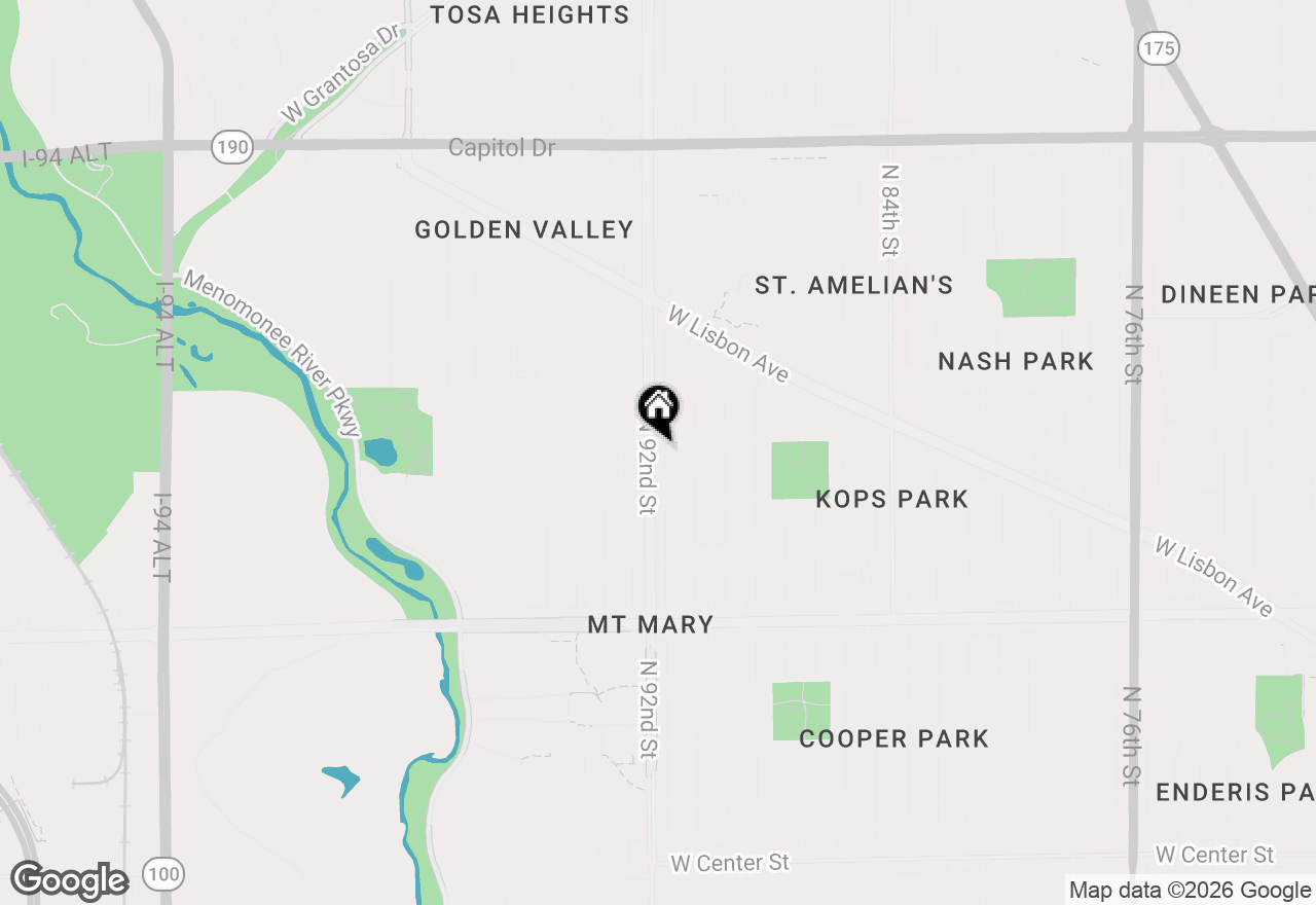 Map of 3372 N 92nd St, Milwaukee, WI 53222