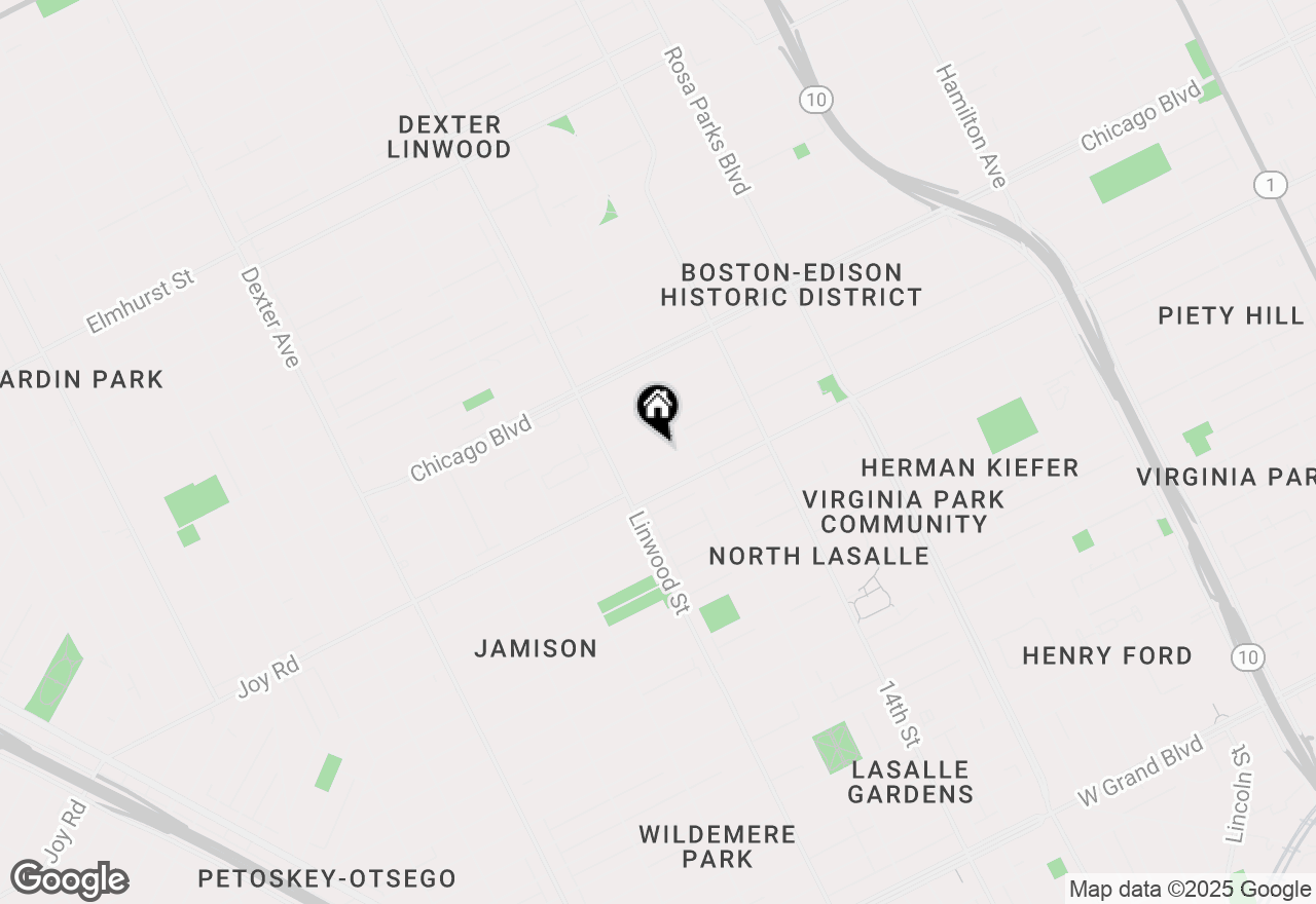 Map of 2460 Atkinson Street, Detroit, MI 48206