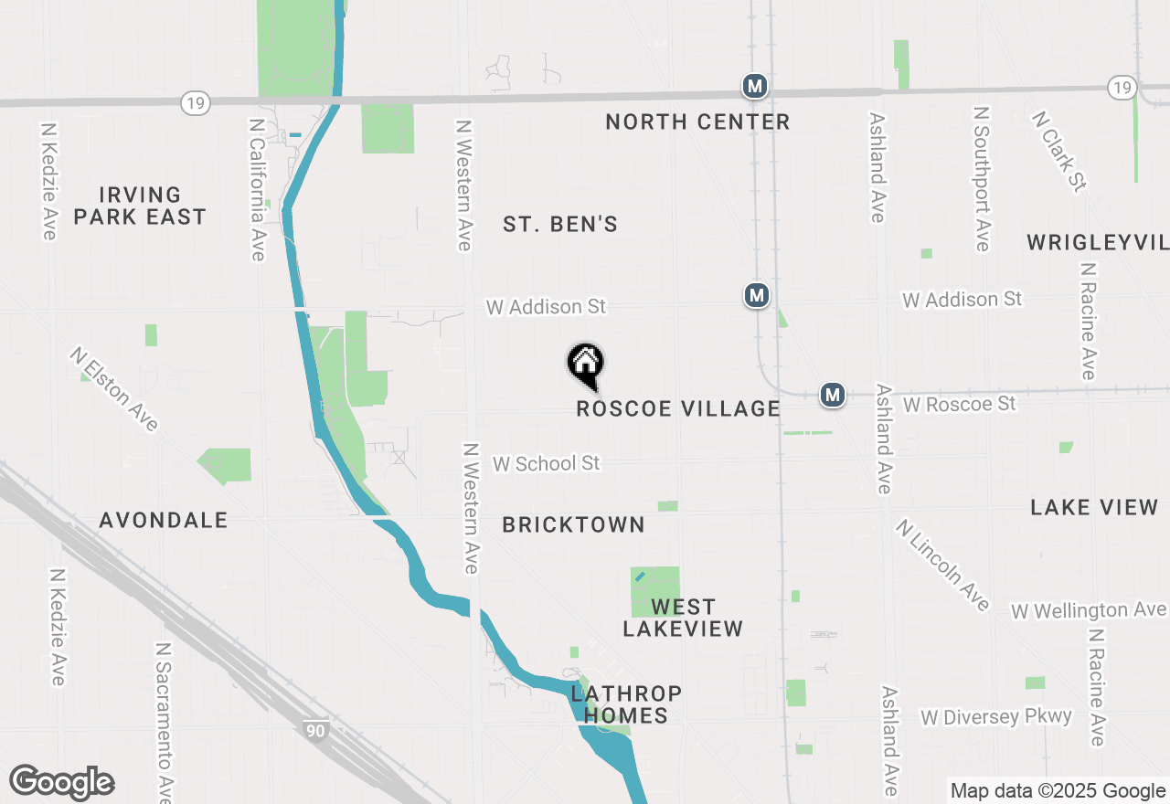 Map of 2142 W Roscoe Street #3C, Chicago, IL 60618