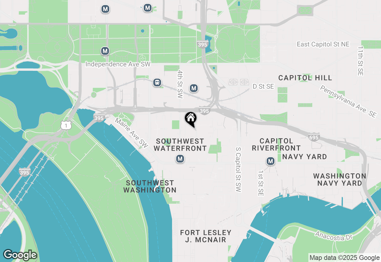 Map of 813 3rd Street Sw #317, Washington, DC 20024