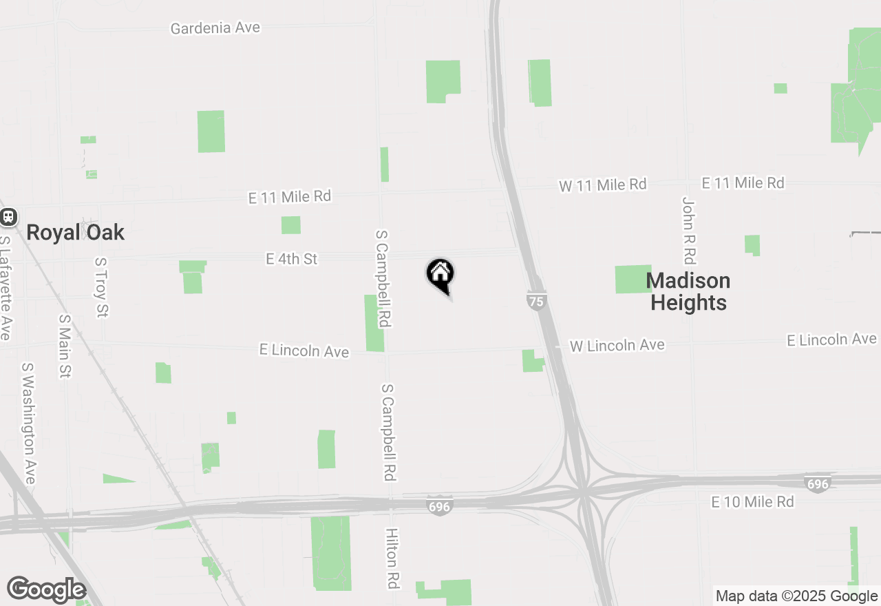 Map of 601 S Kenwood Avenue, Royal Oak, MI 48067