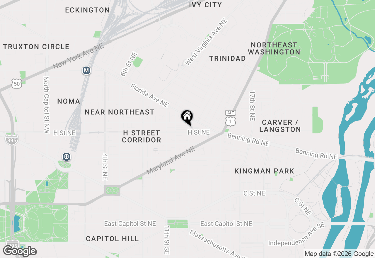 Map of 808 13th Street Ne #UNIT B, Washington, DC 20002