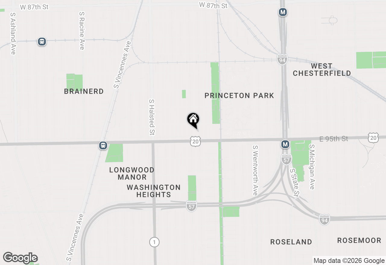 Map of 9430 S Parnell Avenue, Chicago, IL 60620