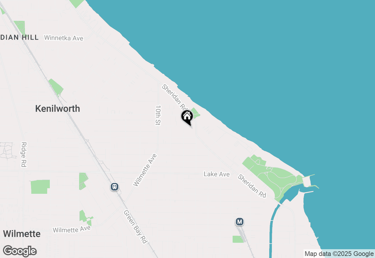 Map of 727 Ashland Avenue, Wilmette, IL 60091