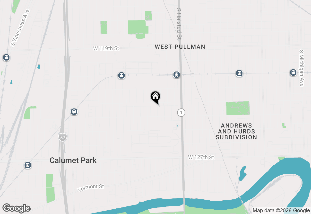 Map of 12315 S Morgan Street, Calumet Park, IL 60827