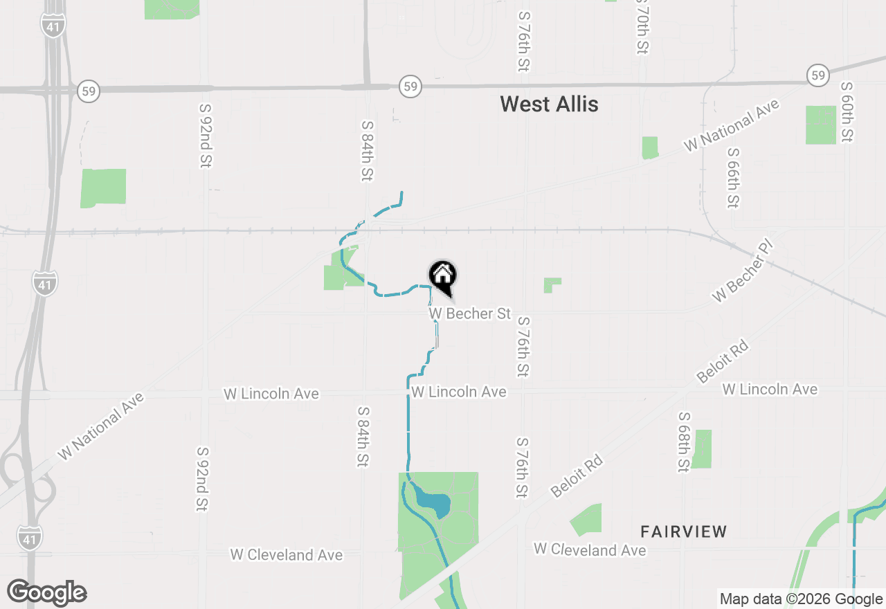 Map of 7924 W Becher St, West Allis, WI 53219
