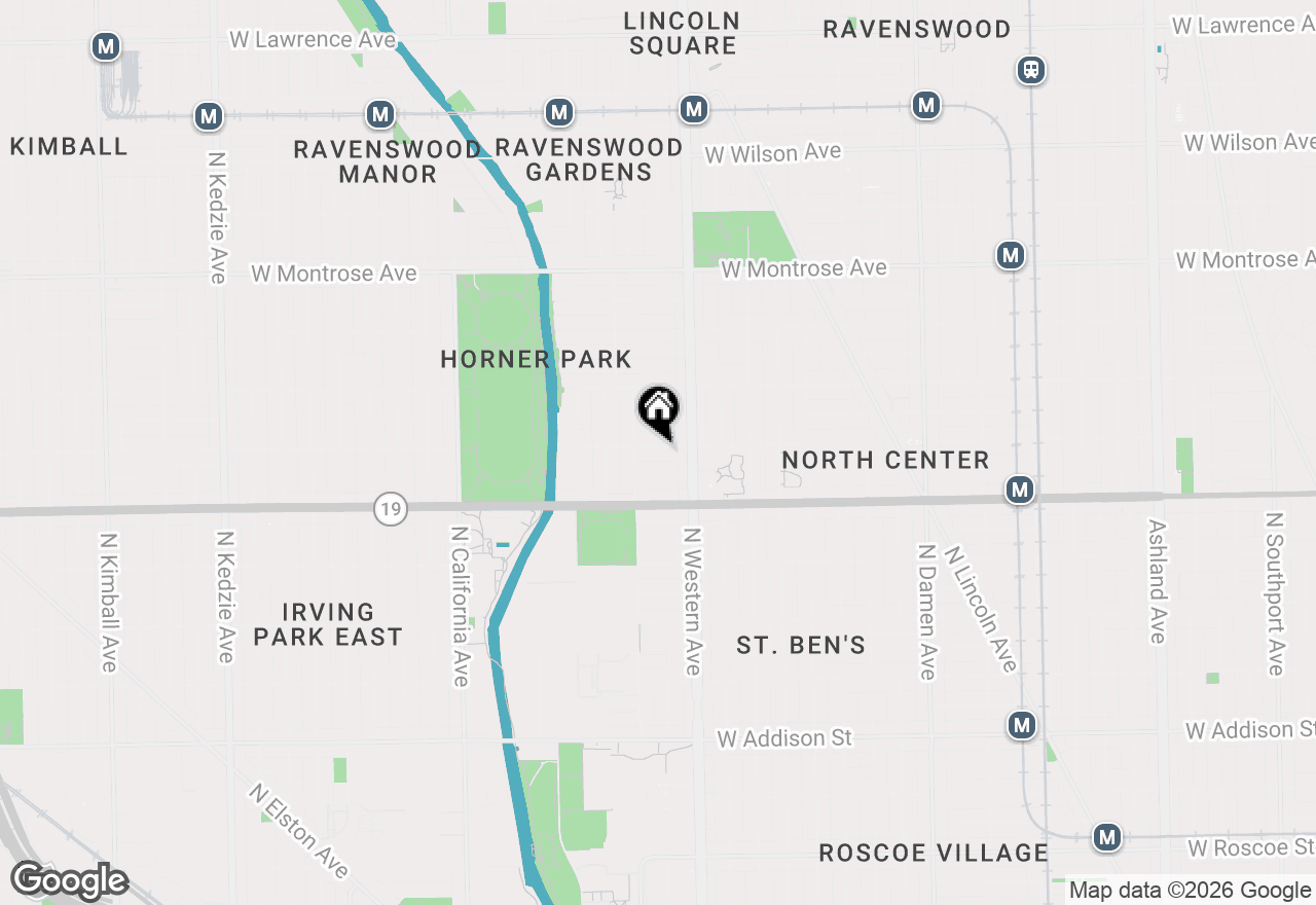 Map of 2435 W Belle Plaine Avenue, Chicago, IL 60618
