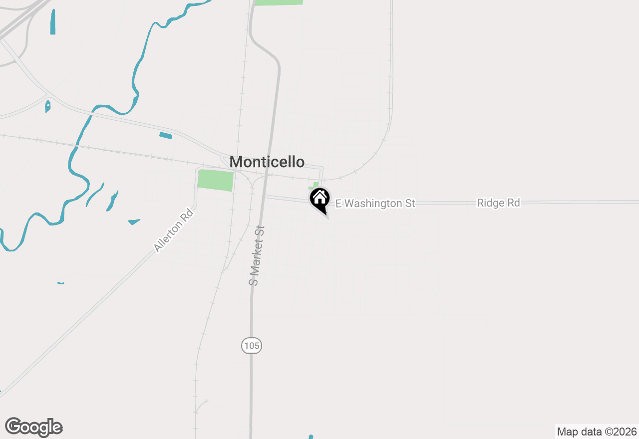 Map of 410 E Lafayette, Monticello, IL 61856