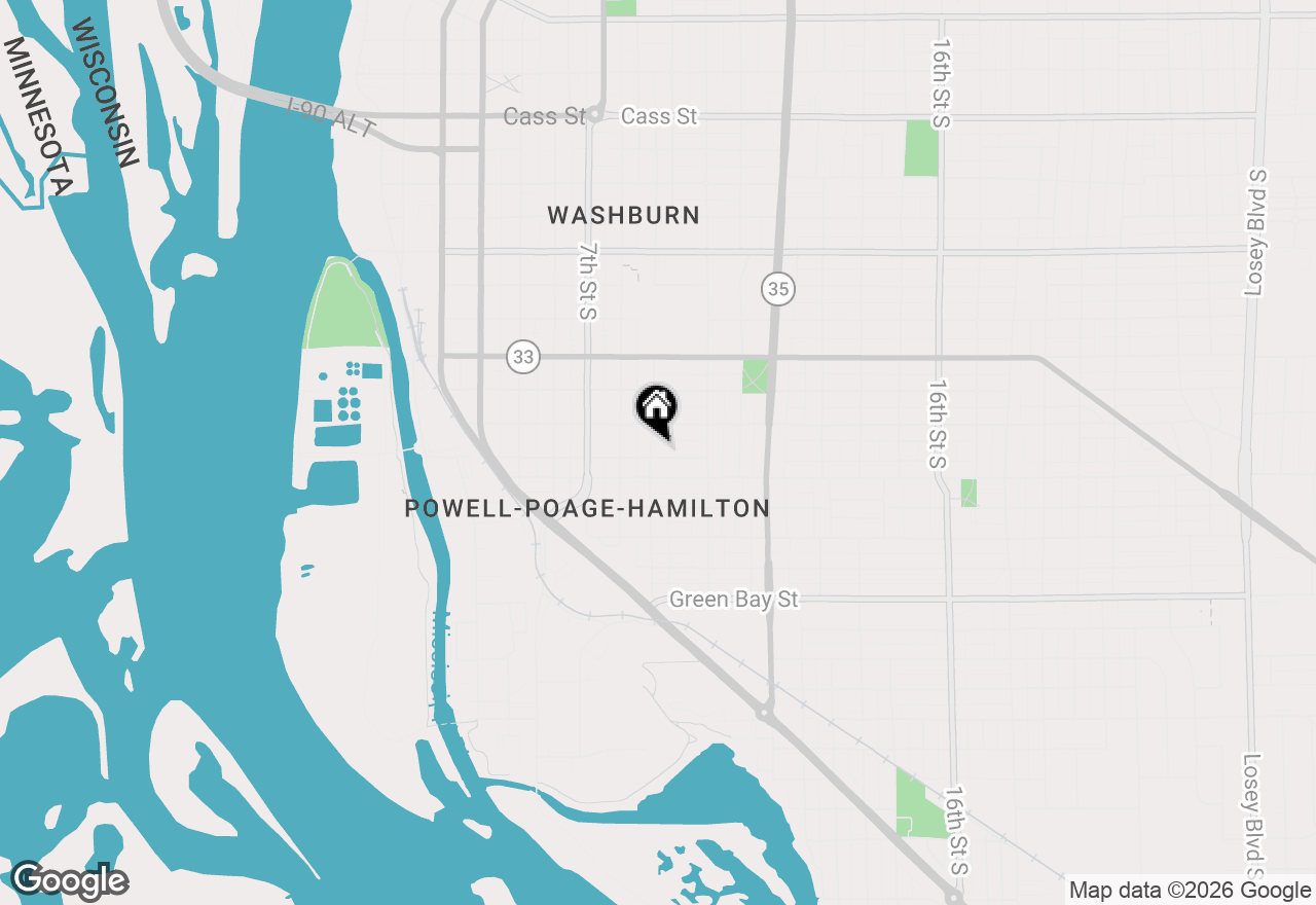 Map of 1227 9th St S, La Crosse, WI 54601