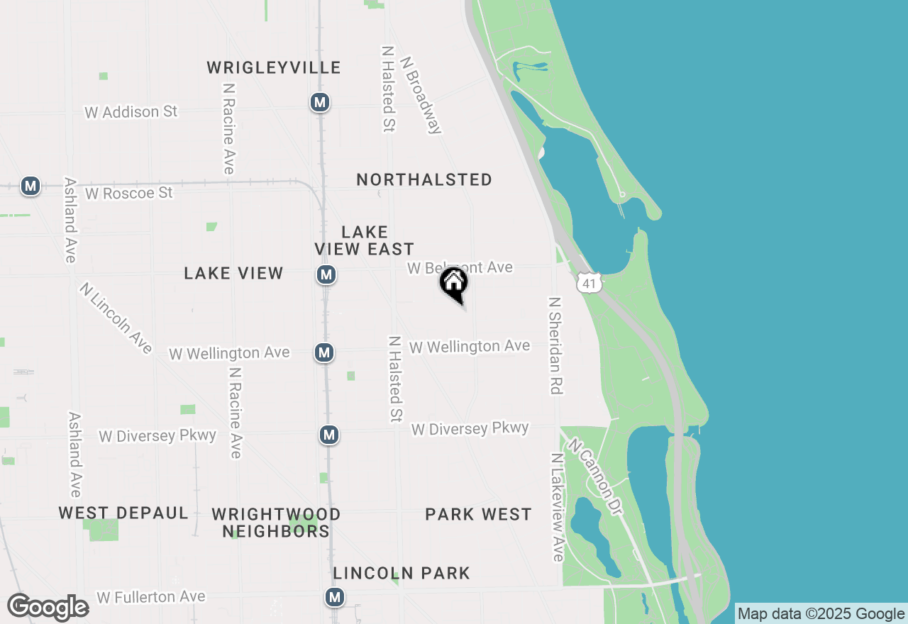 Map of 632 W Barry Avenue #1S, Chicago, IL 60657