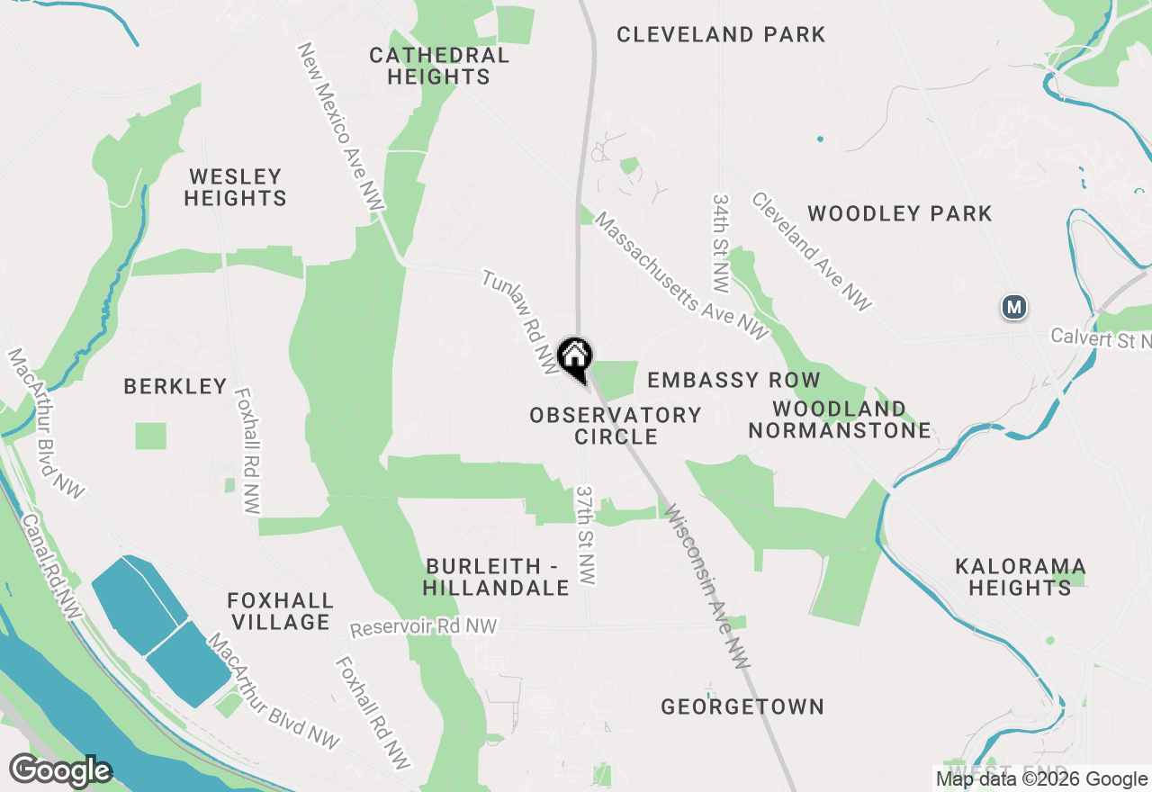 Map of 2406 37th Street Nw, Washington, DC 20007