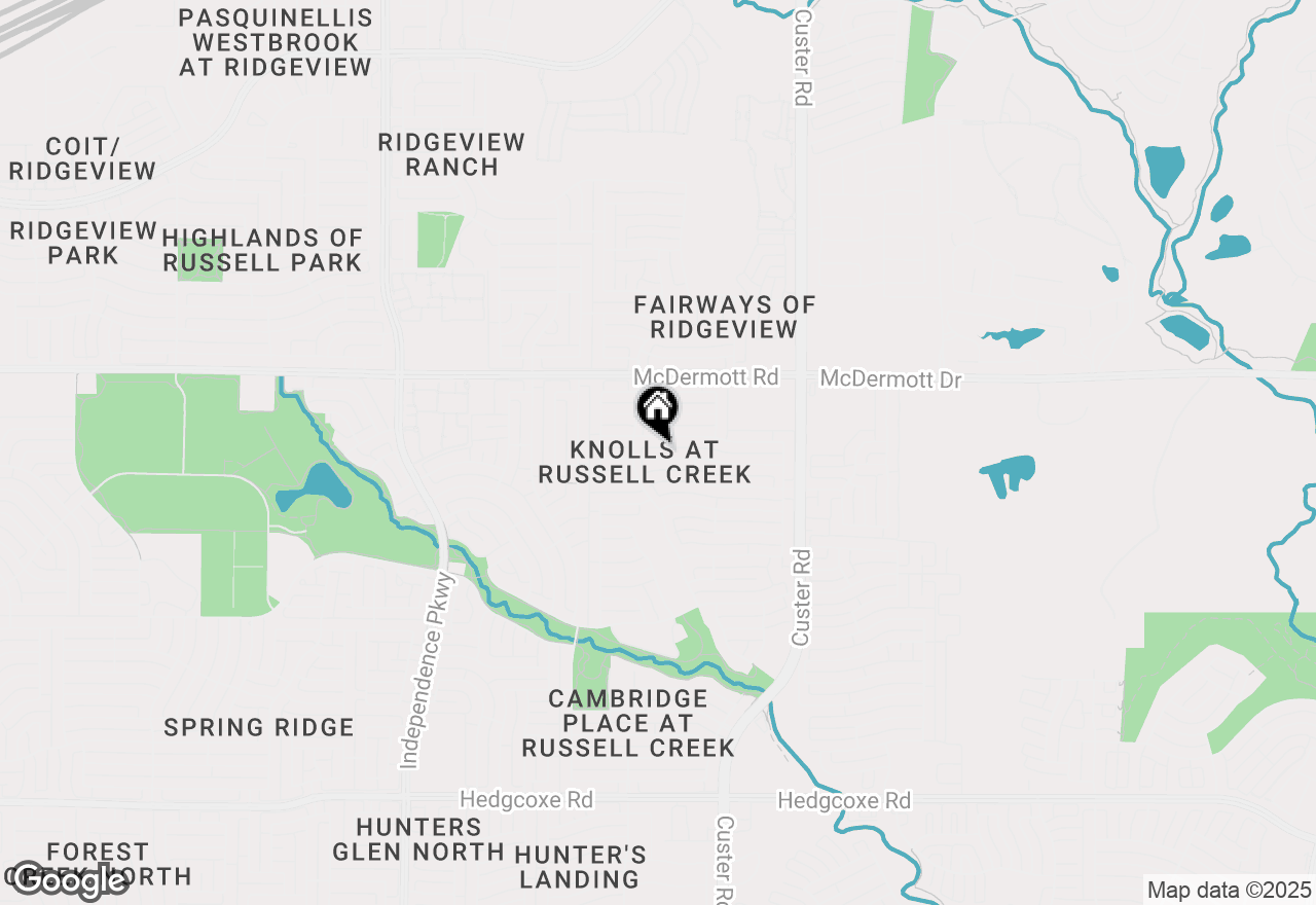 Map of 2453 Hunters Run Drive, Plano, TX 75025