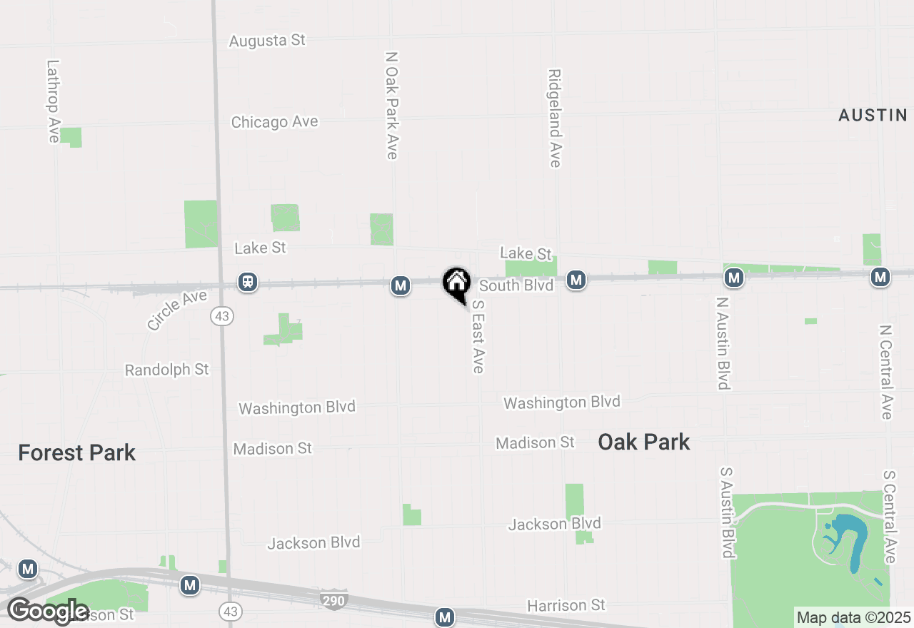 Map of 128 Wesley Avenue, Oak Park, IL 60302