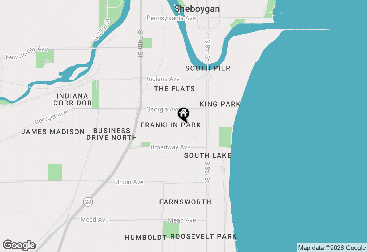 Map of 1005 Clara Ave, Sheboygan, WI 53081