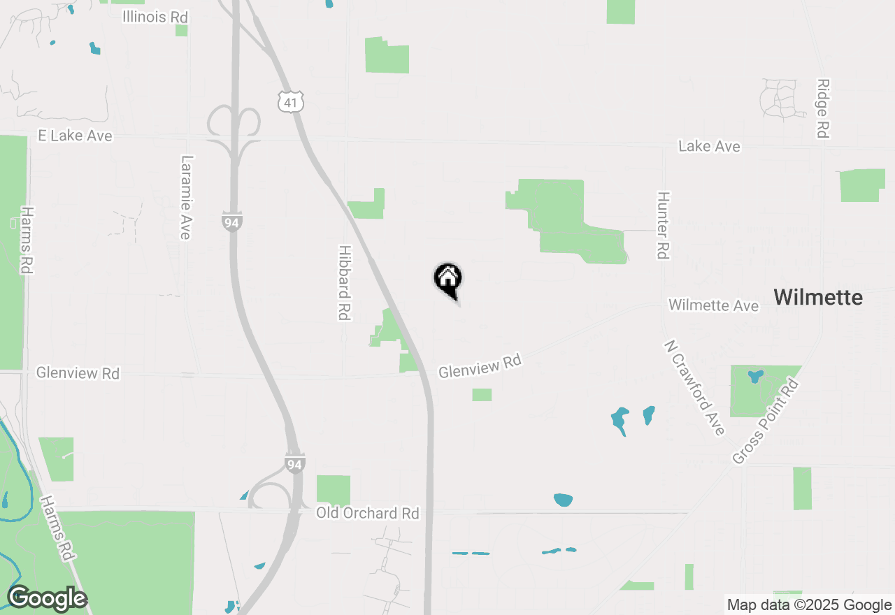 Map of 445 Sunset Drive, Wilmette, IL 60091