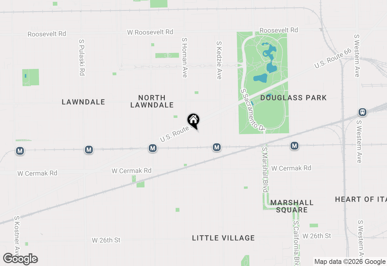 Map of 3336 W 19th Street #1W, Chicago, IL 60623