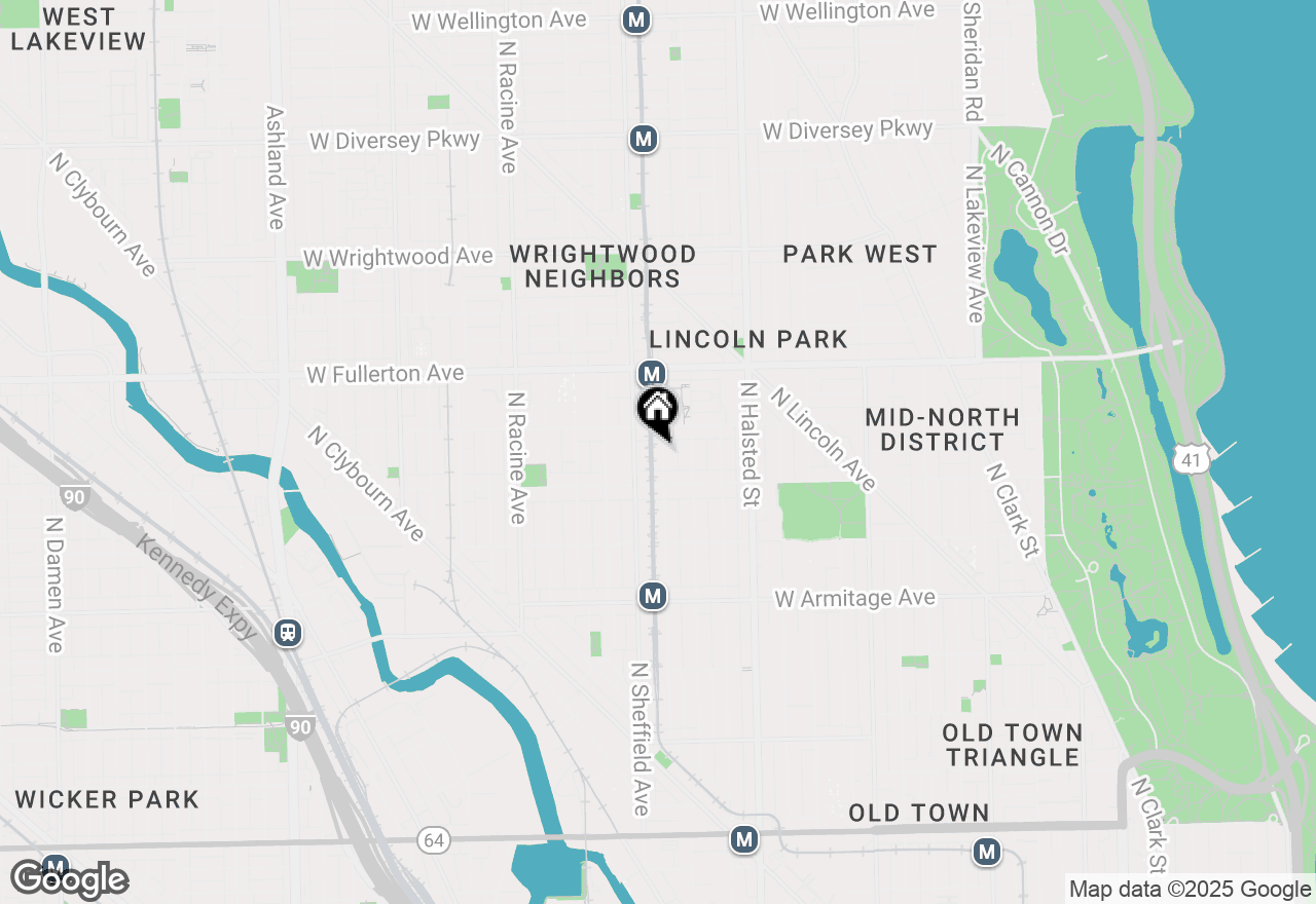 Map of 2232 N Bissell Street #1S, Chicago, IL 60614