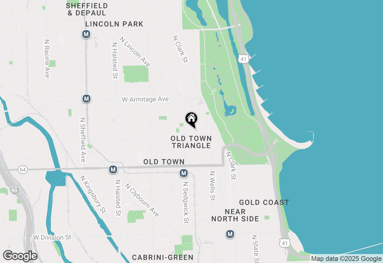 Map of 334 W Menomonee Street #201, Chicago, IL 60614