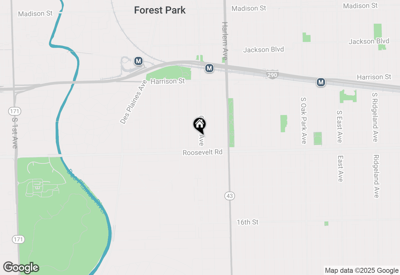 Map of 1107 S Circle Avenue #1, Forest Park, IL 60130