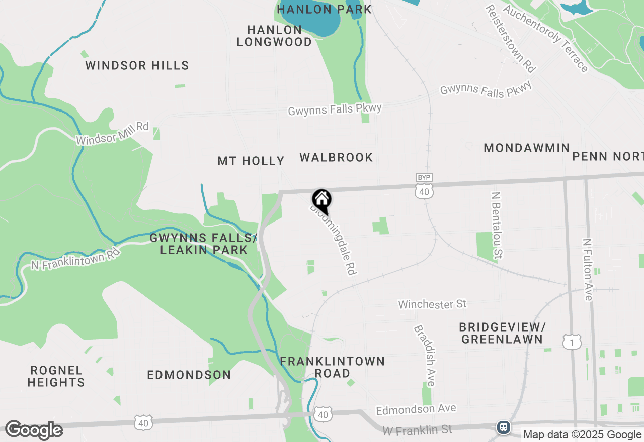 Map of 1635 N Rosedale Street, Baltimore, MD 21216