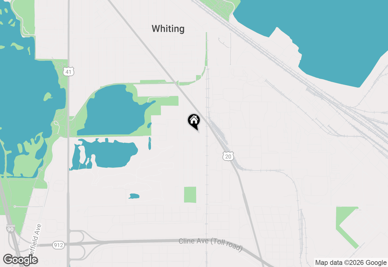 Map of 2472 White Oak Avenue, Whiting, IN 46394