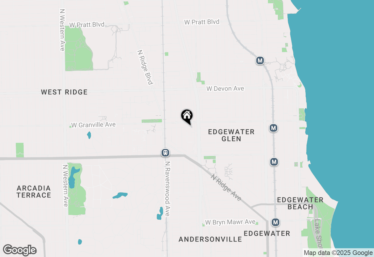 Map of 6132 N Paulina Street #1E, Chicago, IL 60660