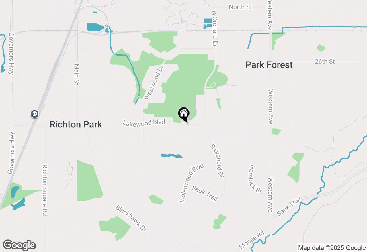 Map of 423 Lakewood Boulevard, Park Forest, IL 60466