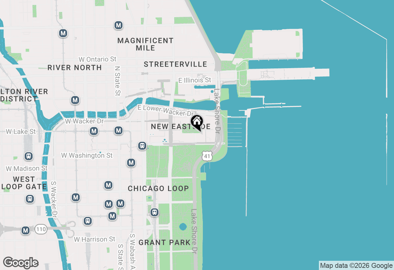 Map of 409 E Benton Place #409, Chicago, IL 60601