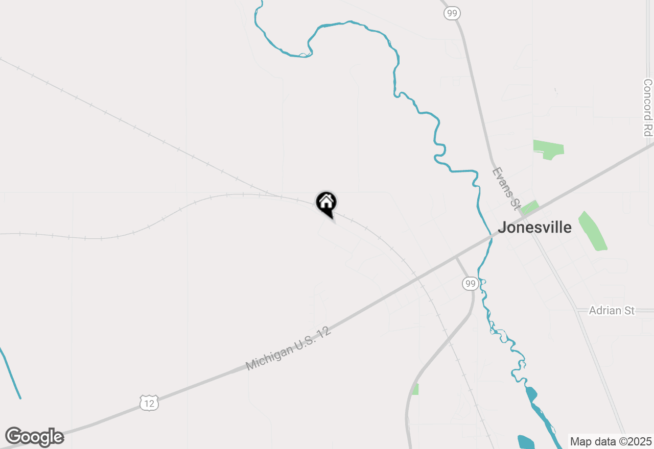 Map of 341 Murphy Street, Jonesville, MI 49250