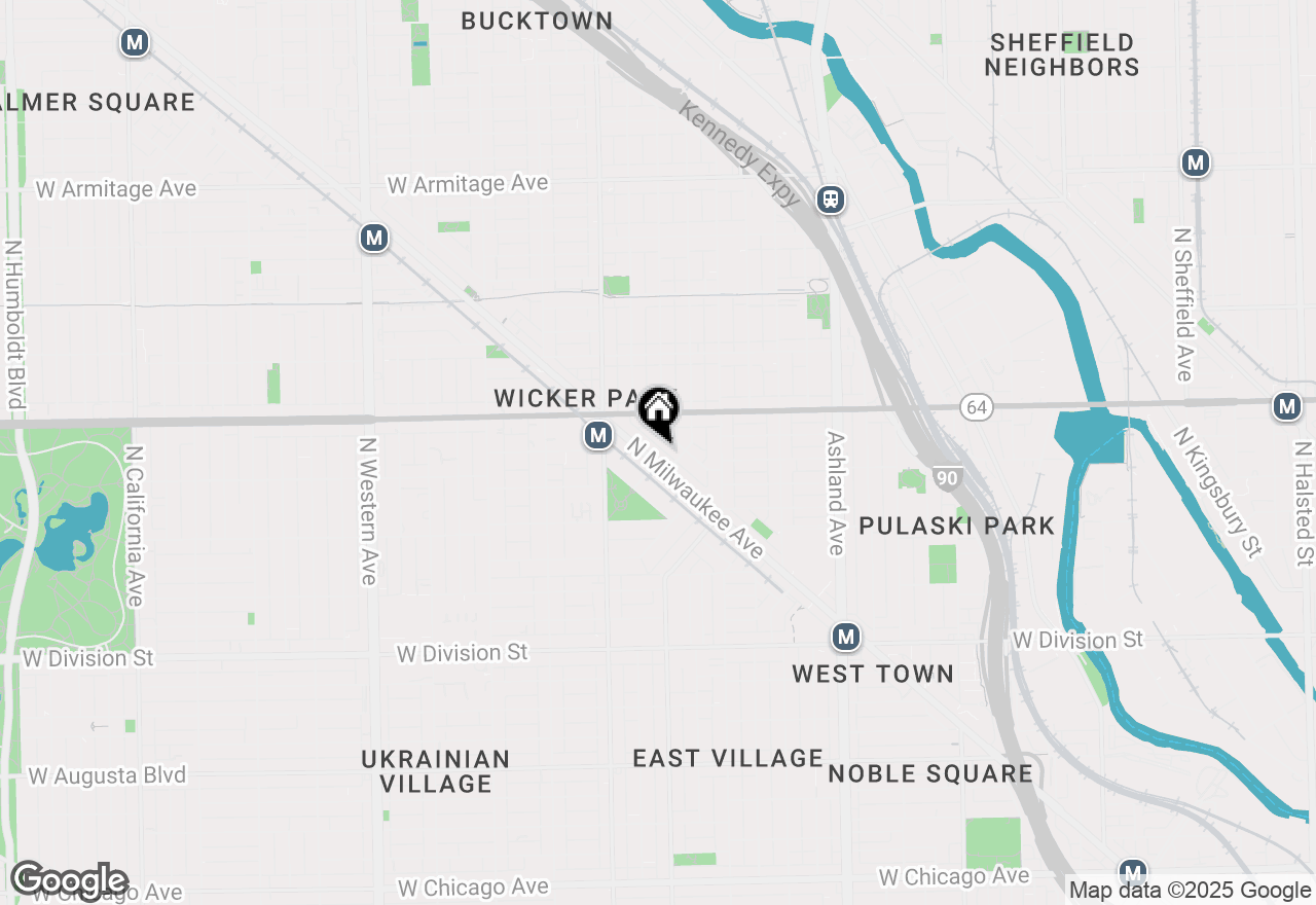 Map of 1519 N Milwaukee Avenue #2F, Chicago, IL 60622
