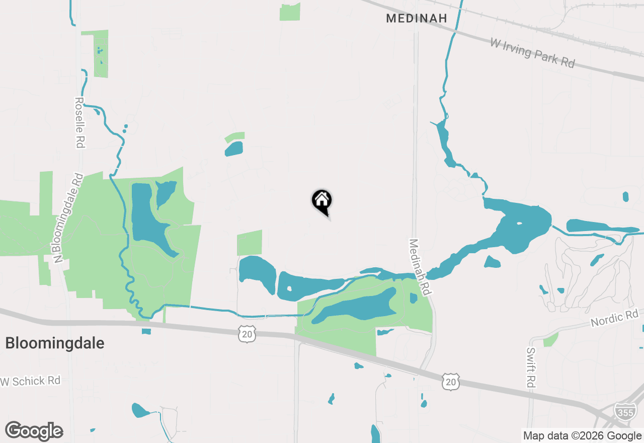 Map of 22W323 Broker Road, Medinah, IL 60157