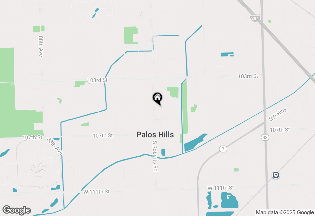 Map of 10531 S Roberts Road #2D, Palos Hills, IL 60465
