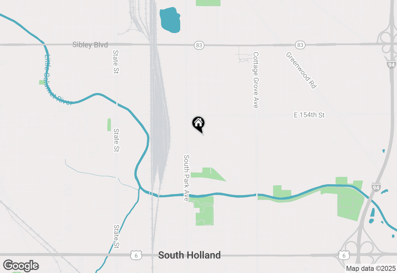 Map of 15519 Elm Street, South Holland, IL 60473