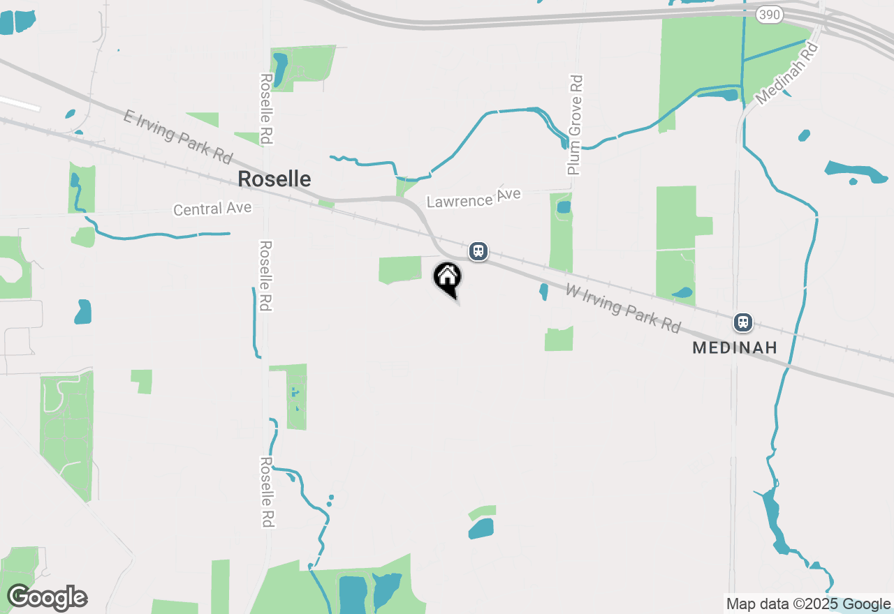 Map of 345 Catalpa Avenue, Roselle, IL 60172