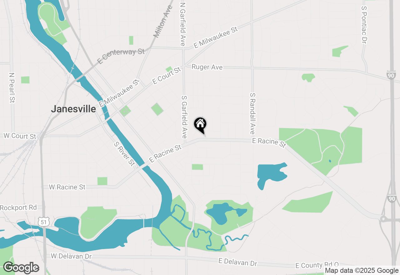 Map of 1125 E Racine Street, Janesville, WI 53545