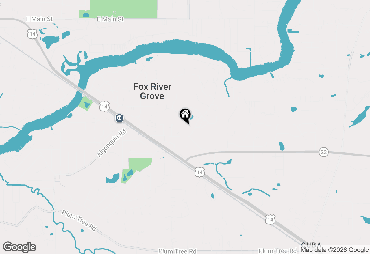Map of 809 Ridgeland Street, Fox River Grove, IL 60021