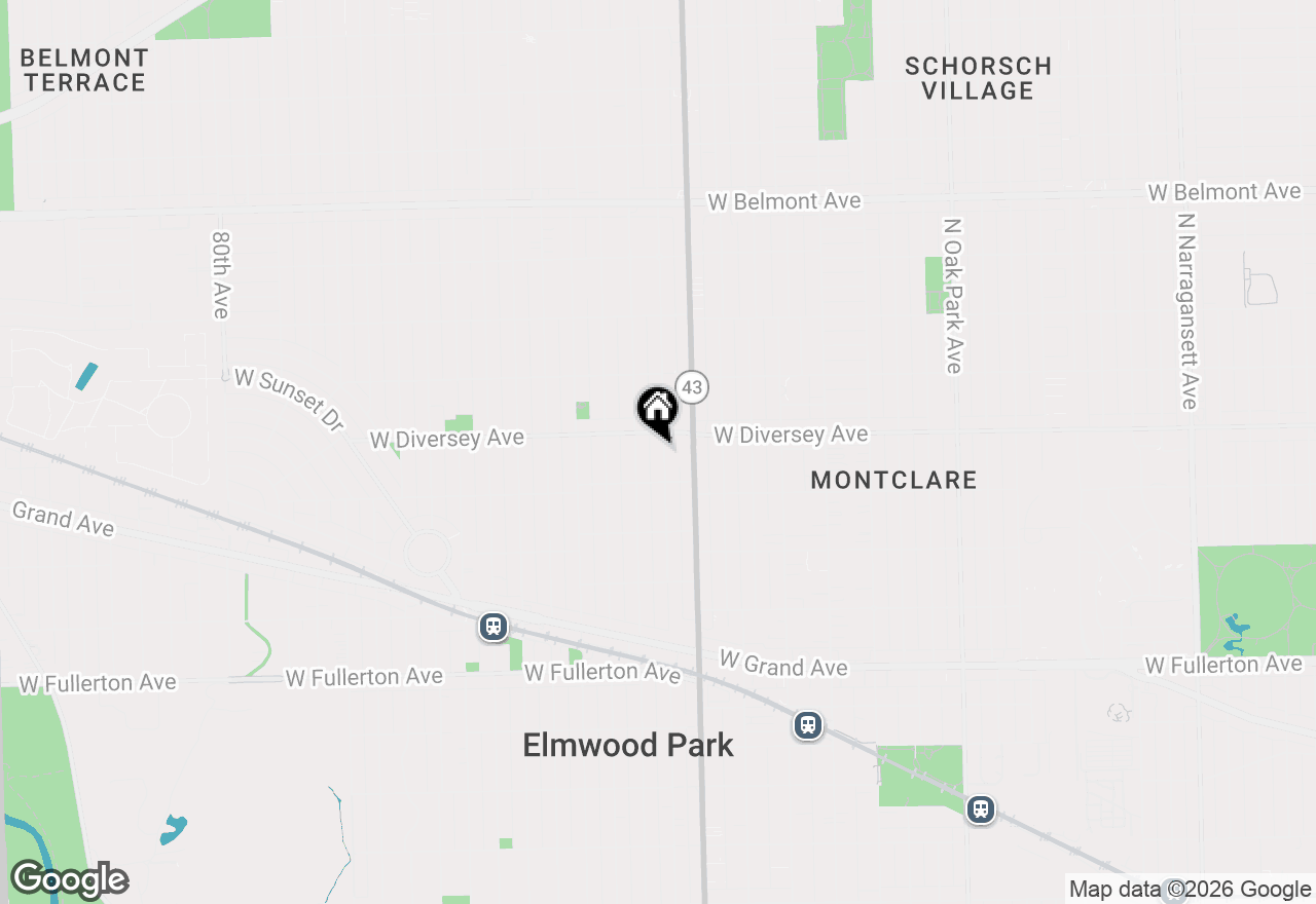 Map of 2732 N 72nd Court, Elmwood Park, IL 60707