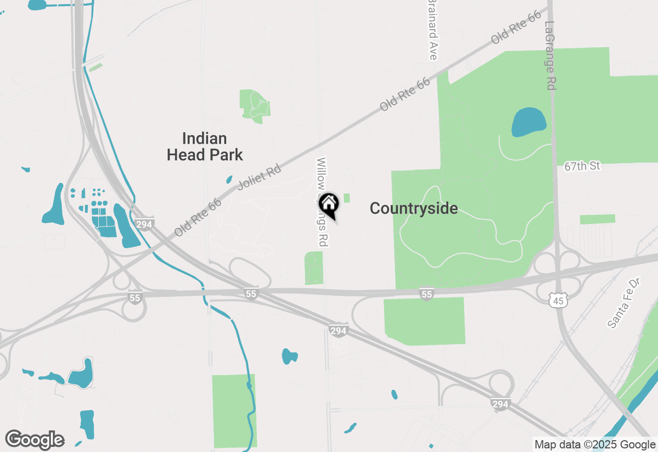 Map of 6849 Willow Springs Road, Countryside, IL 60525