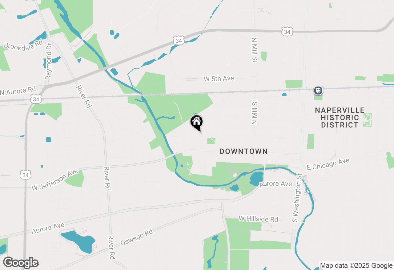 Map of 21 Forest Avenue, Naperville, IL 60540