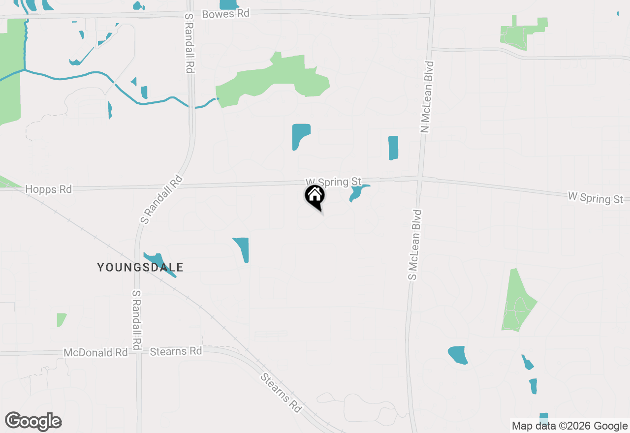Map of 1493 Exeter Lane, South Elgin, IL 60177