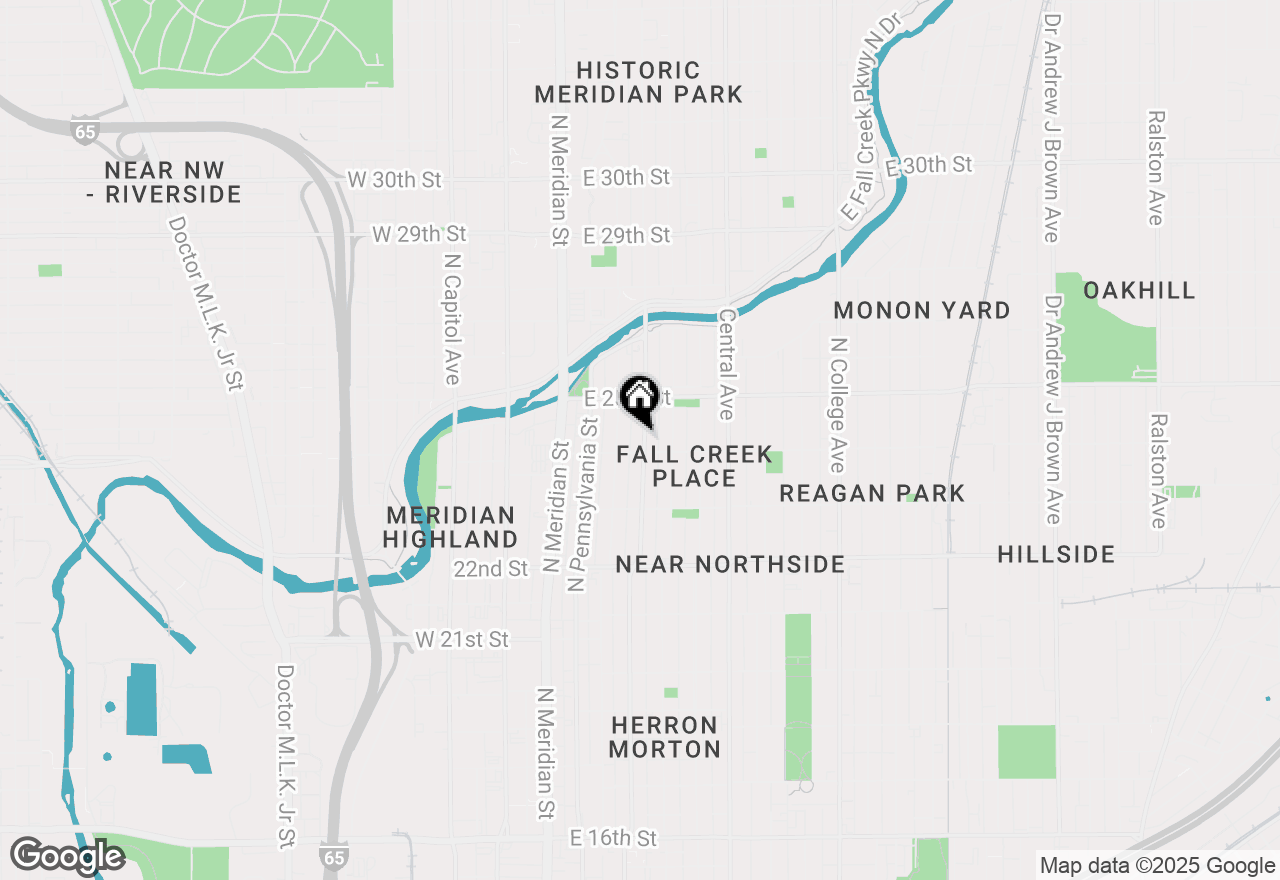 Map of 2414 N Delaware Street #A, Indianapolis, IN 46205